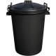 Black Plastic Dustbin 